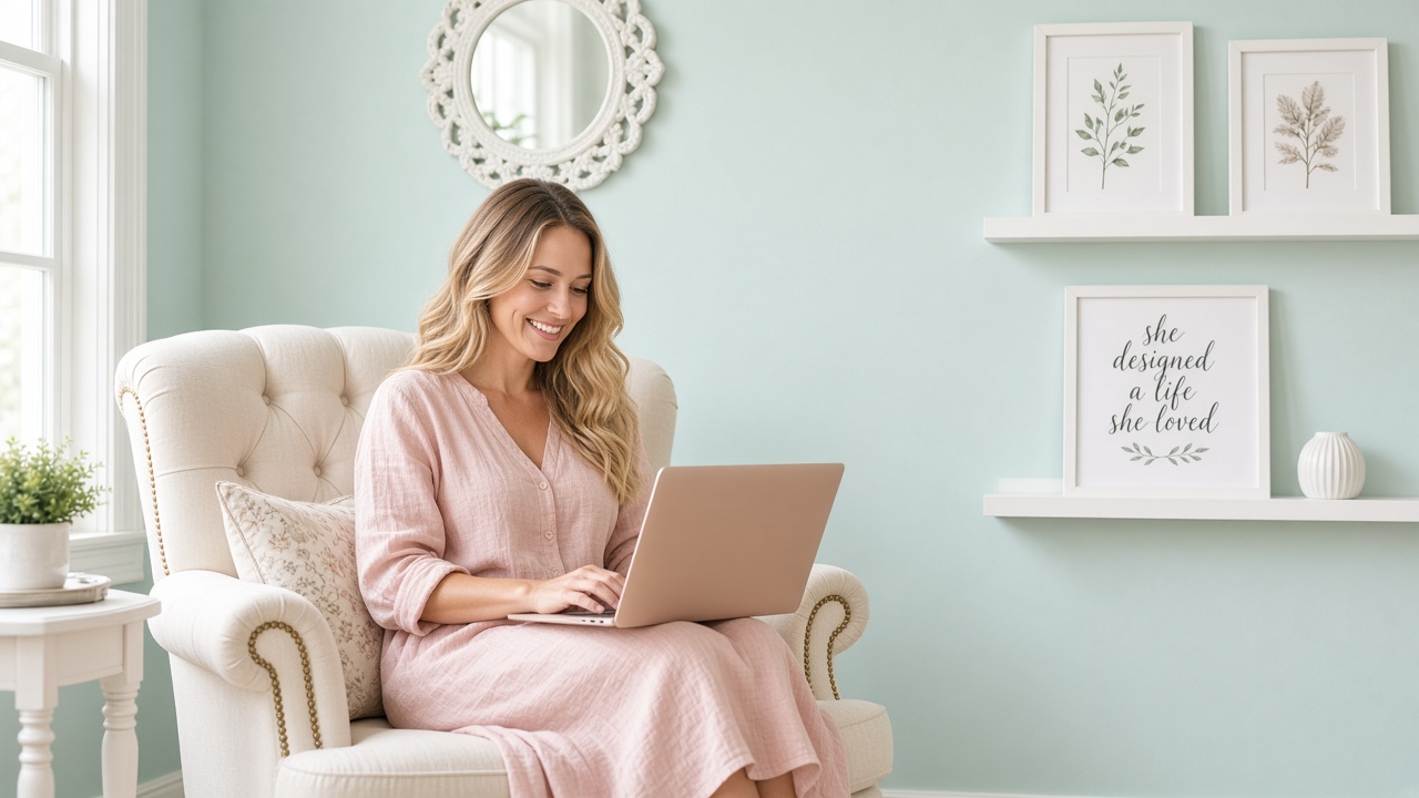 Organizing finances on a laptop